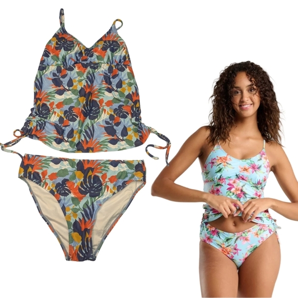 2/$25-Quintsoul Tankini & High Rise Bikini Set Size Small NWOT - Picture 3 of 15